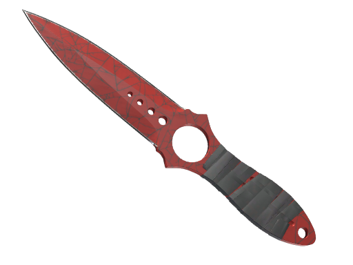 Skeleton Knife Crimson Web — CS2 knife render